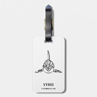 Zwart-witte tribale orca bagagelabel
