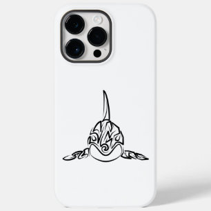 Zwart-witte tribale orca Case-Mate iPhone 14 pro max hoesje
