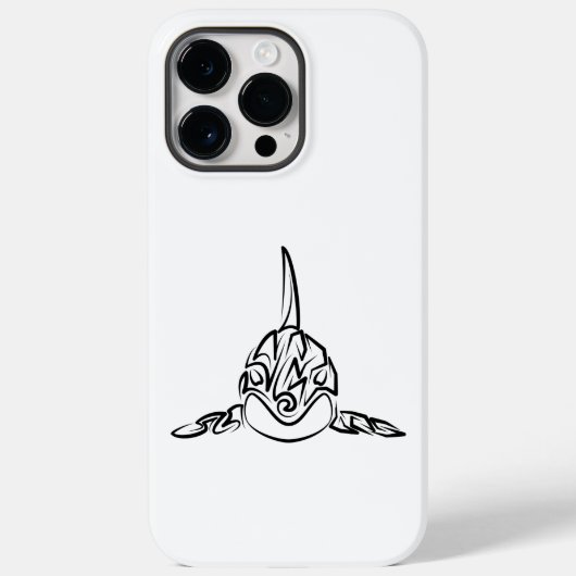 Zwart-witte tribale orca Case-Mate iPhone case (Achterkant)