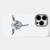Zwart-witte tribale orca Case-Mate iPhone case (Achterkant (horizontaal))
