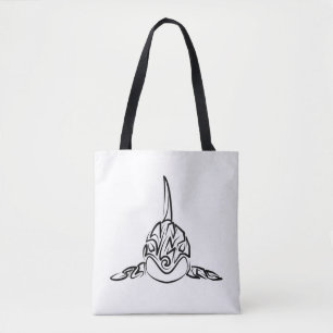 Zwart-witte tribale orca draagtas