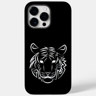 Zwart-witte tribale tijger Case-Mate iPhone 14 pro max hoesje