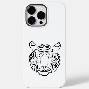 Zwart-Witte Tribale Tijger Case-Mate iPhone 14 Pro Max Hoesje
