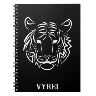 Zwart-witte tribale tijger notitieboek