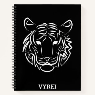 Zwart-witte tribale tijger notitieboek