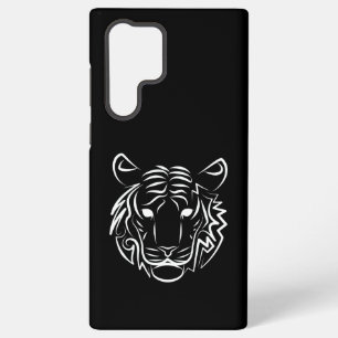 Zwart-witte tribale tijger samsung galaxy hoesje