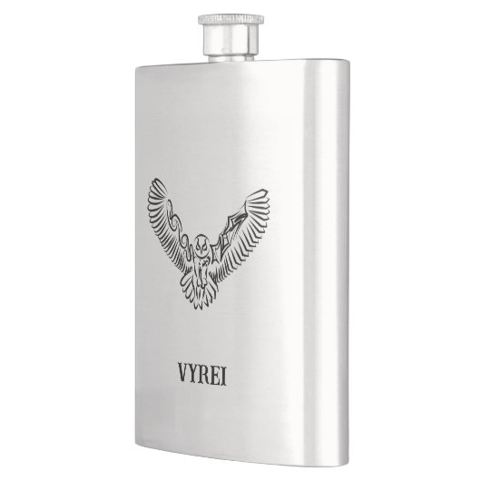 Zwart-witte tribale vliegende hond flacon (Links)