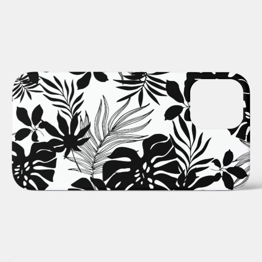 Zwart-witte tropen: Silhouetted Natuur Case-Mate iPhone Case (Achterkant (horizontaal))