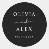 Zwart-witte trouw envelop zegels (Voorkant)