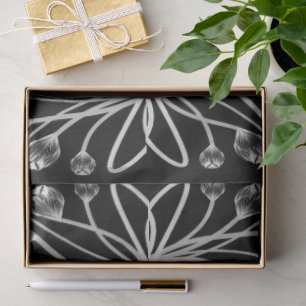 Zwart Witte Tulp Uil Visarend H&S Tissue Papier