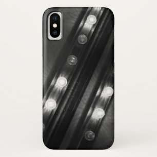 Zwart-witte Twinkle-lichten iPhone X Hoesje