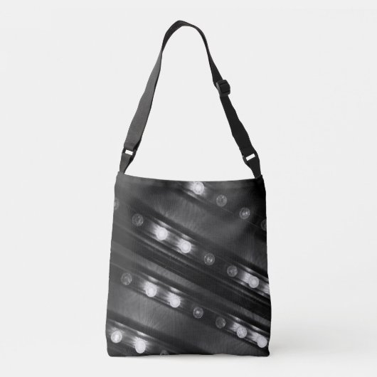 Zwart-witte Twinkle-lichten Crossbody Tas (Achterkant)