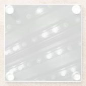 Zwart-witte Twinkle-lichten Glazen Onderzetter (Achterkant)