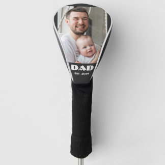 Zwart Witte Vader Opgericht Vet Foto Golfheadcover