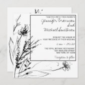 Zwart-witte ventilatorschets Botanisch Kaart (Voorkant / Achterkant)