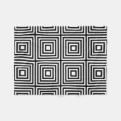 Zwart-witte vierkantjes op vierkantjes fleece deken (Voorkant (Horizontaal))