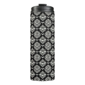 Zwart-witte vleermuis Damask Thermosbeker