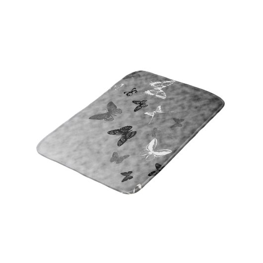 Zwart-witte vlinder badmat (Gekanteld)