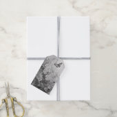 Zwart-witte vlinder cadeaulabel (Met Touw)