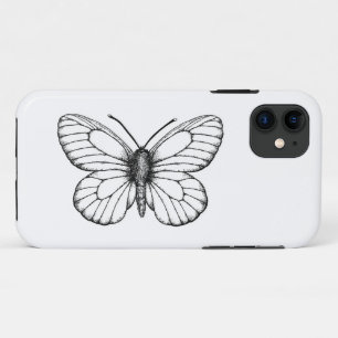 Zwart-witte vlinder iPhone 11 hoesje