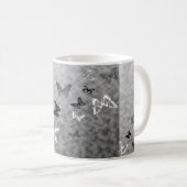 Zwart-witte vlinder koffiemok (Voorkant rechts)