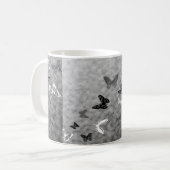 Zwart-witte vlinder koffiemok (Voorkant links)