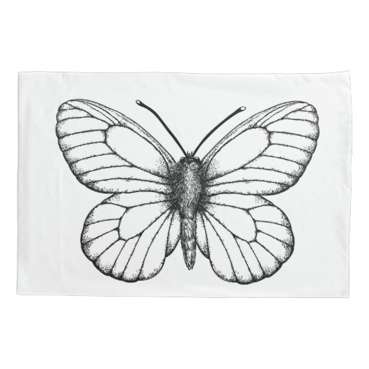 Zwart-witte vlinder kussensloop (Achterkant)