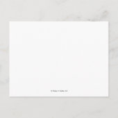 Zwart-witte vlinder Save The Date Briefkaart (Achterkant)