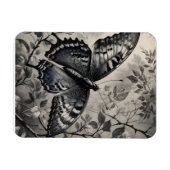 Zwart-witte vlinder tekening magneet (Horizontaal)