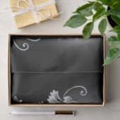 Zwart-witte vlinder tissuepapier (Geschenk)