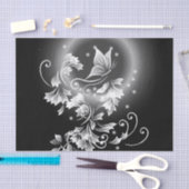 Zwart-witte vlinder tissuepapier (Craft)
