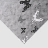 Zwart-witte vlinder tissuepapier (Detail)