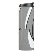 Zwart-witte vormkunst thermosbeker (Gedraaid links)