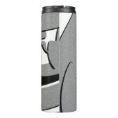 Zwart-witte vormkunst thermosbeker (Achterkant)