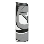 Zwart-witte vormkunst thermosbeker (Geroteerd rechts)