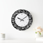 Zwart-witte vredessignalen grote klok (Huis)
