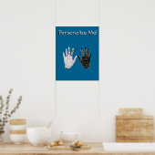 Zwart-witte vriendschap Hands Poster (Keuken)