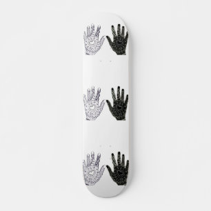 Zwart-witte vriendschap Hands Skateboard