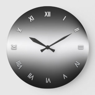 Zwart-witte wandklok grote klok