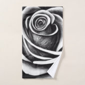 Zwart-witte washanddoekset bad handdoek (Handdoek)