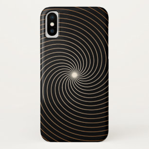 Zwart-witte werveling met kleurloze gradatie iPhone x hoesje