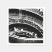 Zwart-witte werveltrap servet (Voorkant)