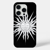 Zwart & Witte Whimsical Zon Hemel Astrologie