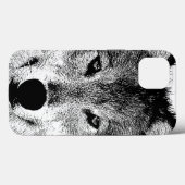 Zwart-witte Wilde Wolf Eyes Case-Mate iPhone Case (Achterkant (horizontaal))