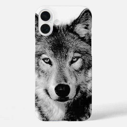 Zwart-witte wolf Case-Mate iPhone case (Achterkant)