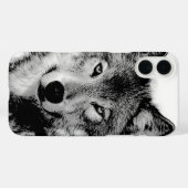 Zwart-witte wolf Case-Mate iPhone case (Achterkant (horizontaal))