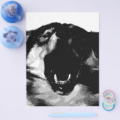 Zwart-witte wolf flyer (Enkel)