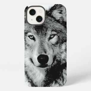 Zwart & Witte Wolf iPhone 13 Hoesje