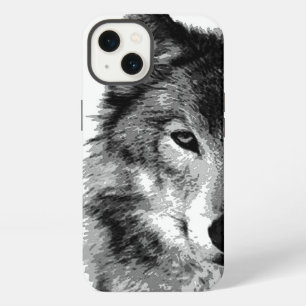 Zwart & Witte Wolf iPhone 13 Hoesje
