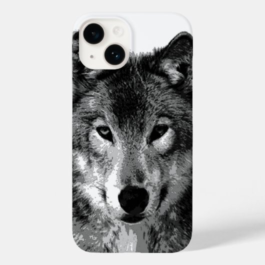 Zwart-witte wolfogen Case-Mate iPhone case (Achterkant)